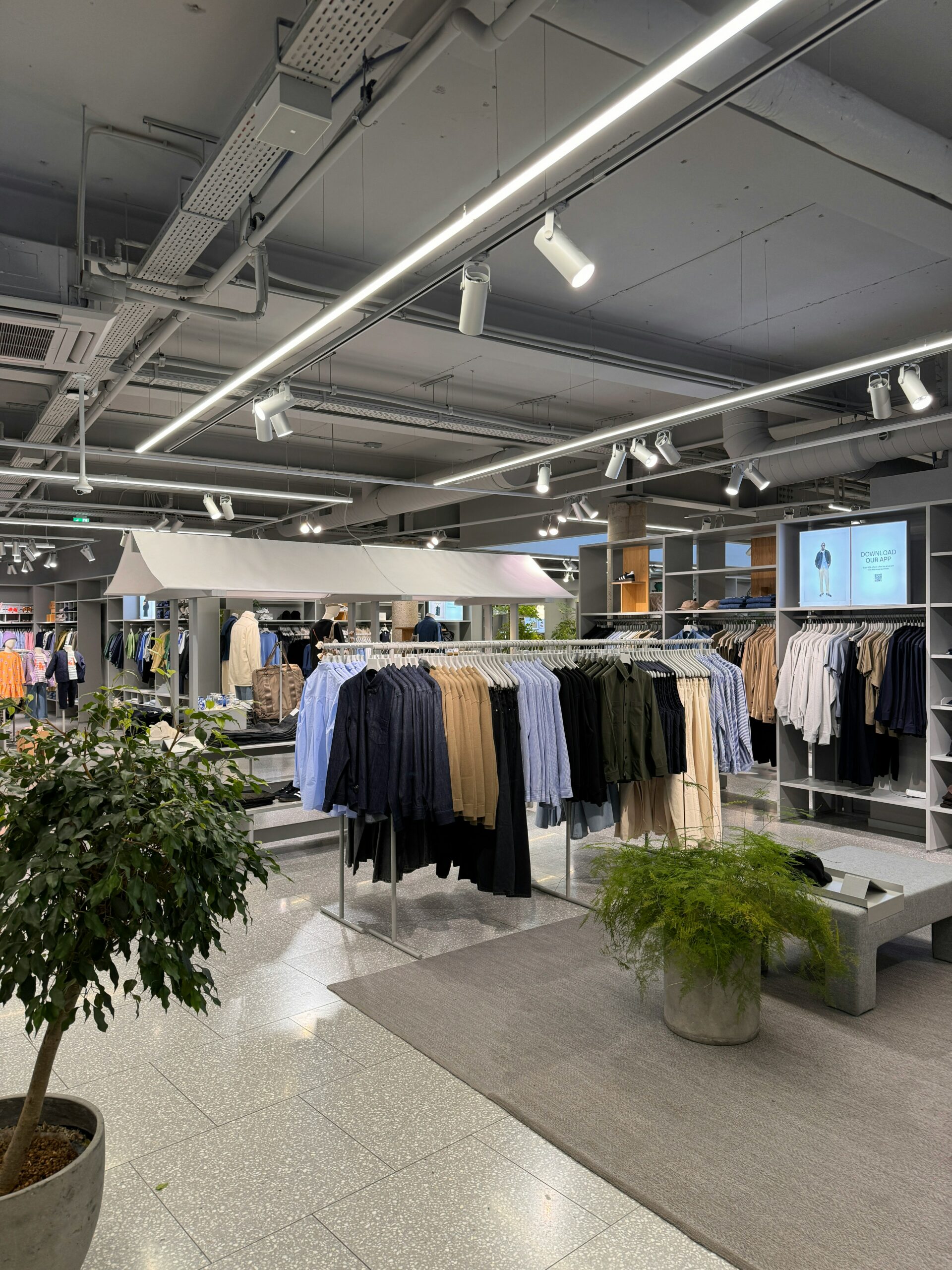 En butik med kläder